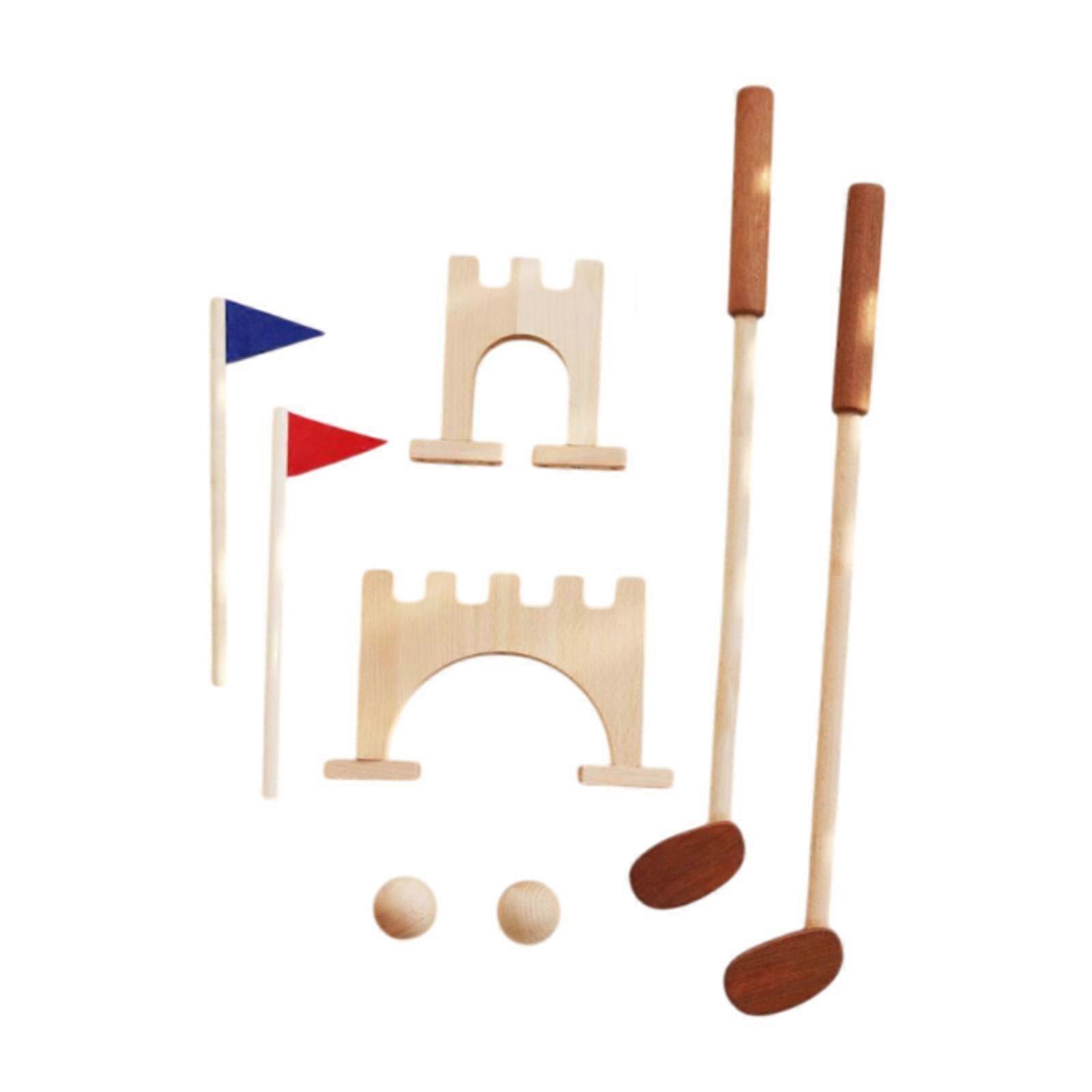 木製キッズゴルフセットゴルフクラブセットおもちゃ3 4 5 6歳の子供用