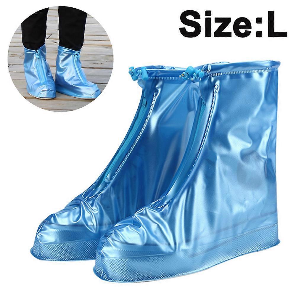 Capas de sapato de chuva de alta qualidade, galochas reutilizáveis de silicone à prova d'água espessadas para homens, mulheres e crianças
