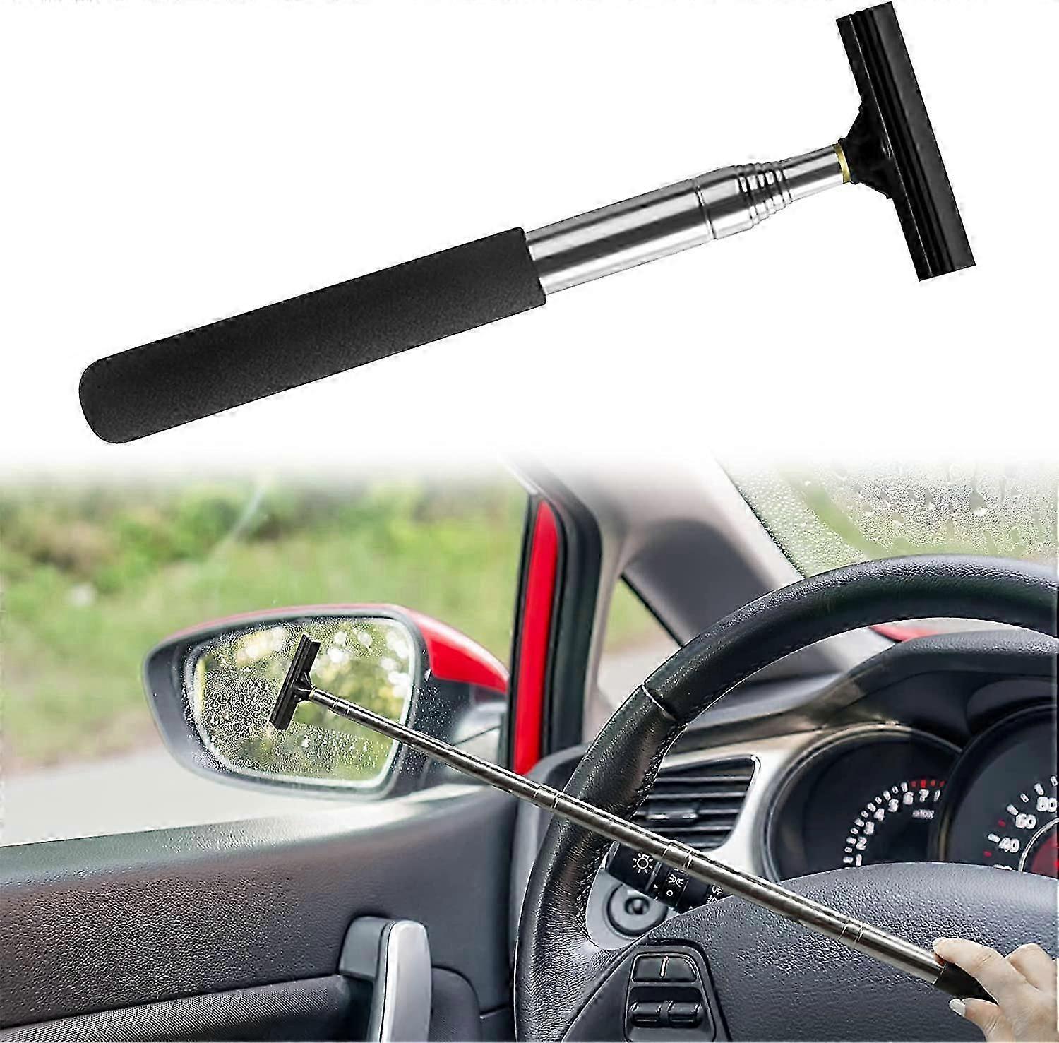 high qualityCar Rearview Mirror Wiper, Retractable Auto Mirror Squeegee Cleaner, Portable Long Handle Car Window Squeegee