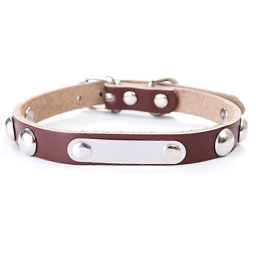 Enkel PU Läder Pet Puppy Collar, Justerbar