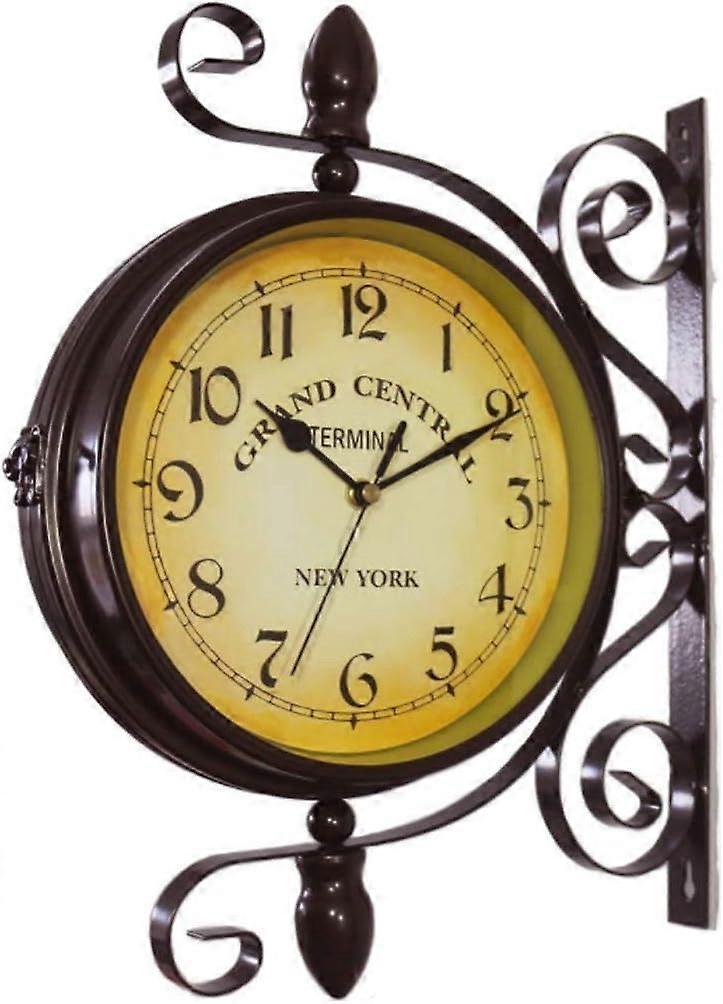 Retro Silent Double-Sided Wall Clock