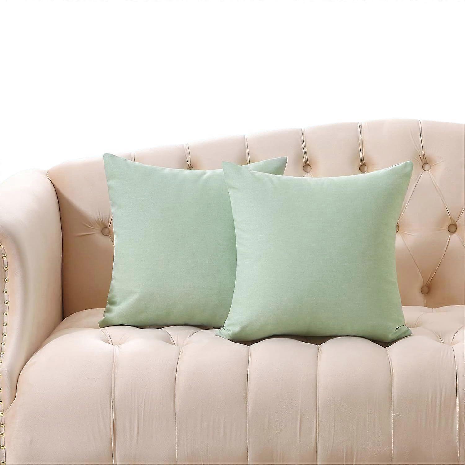 Poly Chenille Material Cozy Throw Pillow Covers, Waterproof for Multi-Space Use (2PCS)