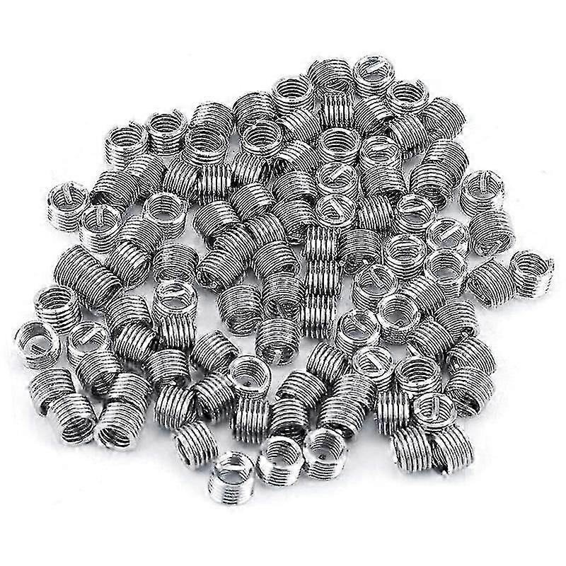 100Pcs Wire Insert Thread, M4 Heli Coil Thread Repair Stainless Steel SS304 Thread Insert Coiled Wi