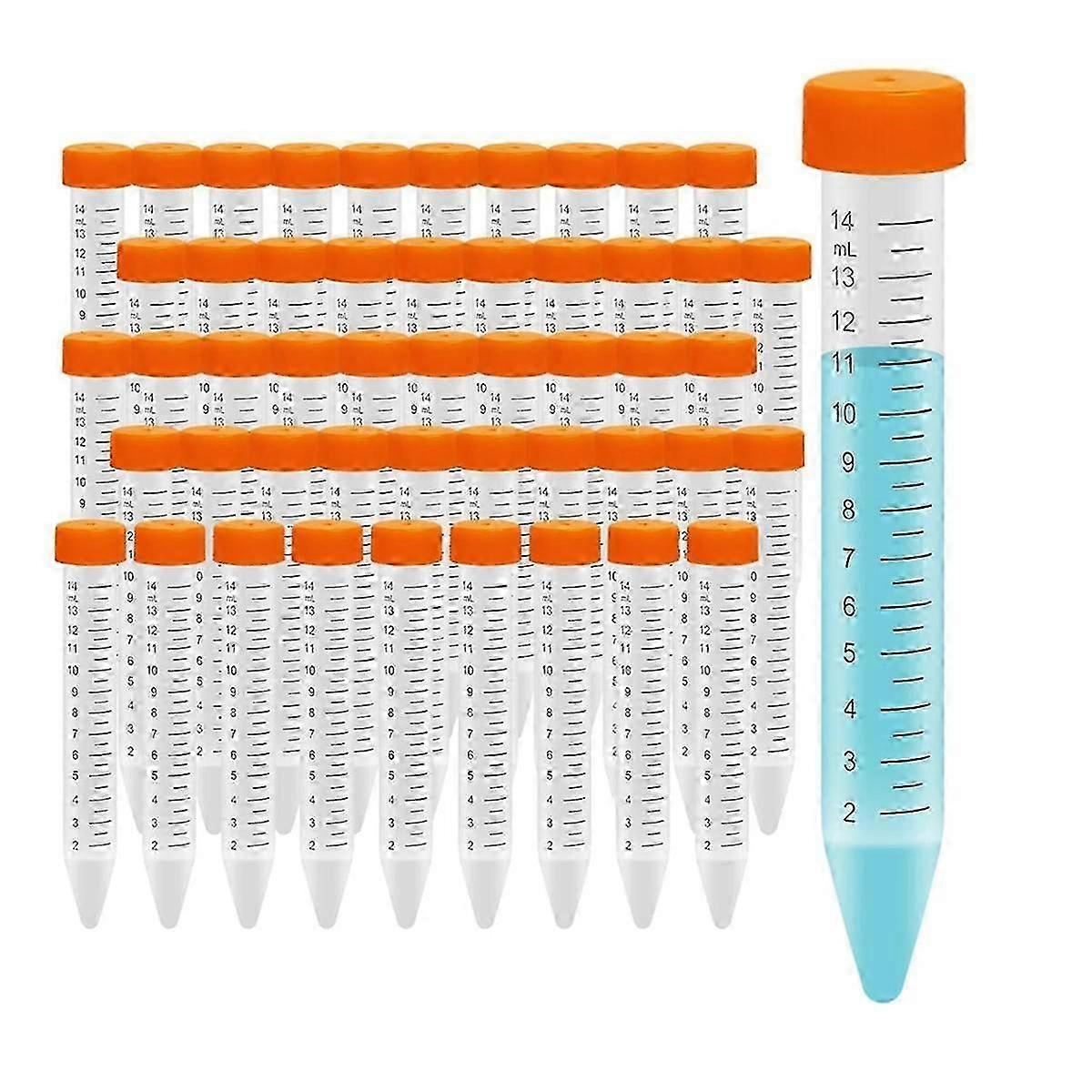 Conical Centrifuge Tubes 15ML, 50Pcs Polypropylene Test Tubes, Leak-Proof Screw Caps, Plastic Container with Graduated JP