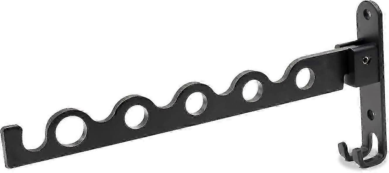 No-Drilling Folding Wall Hook Rack for Hanging & Drying Clothes Black (1pc)