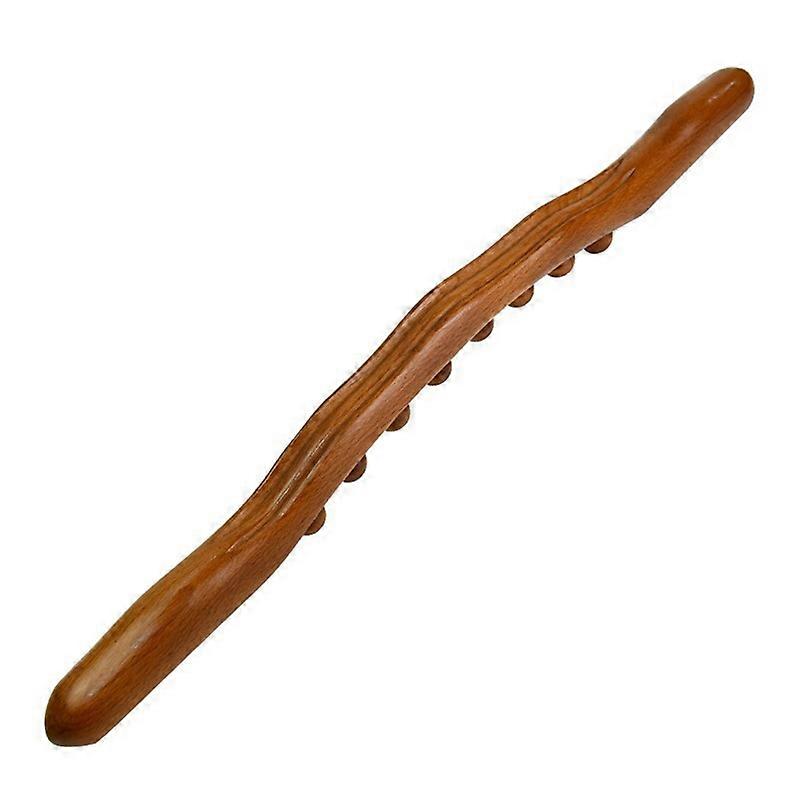 8 Beads Guasha Scraping Stick Wooden Massage Tools for Neck and Back