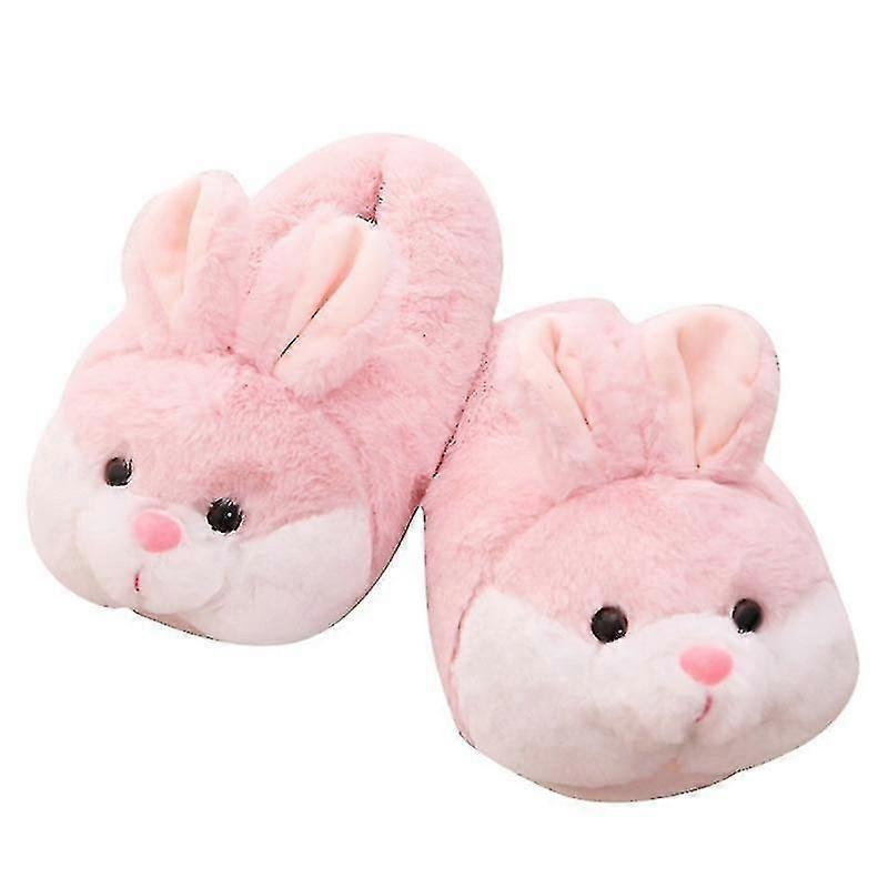 Pink Rabbit Plush Slippers
