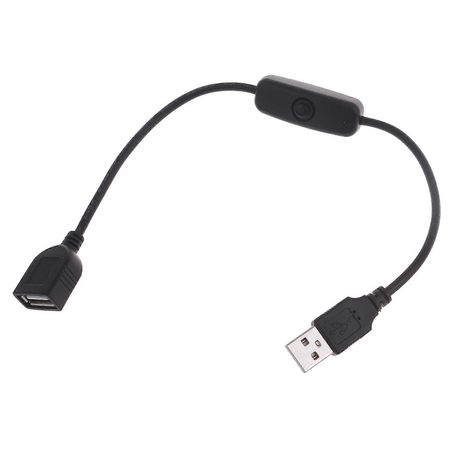 30cm USB Cable with Switches ON/OFF Cable Extension USB Fan Power Supply Line Adapter Toggles for USB Lamp