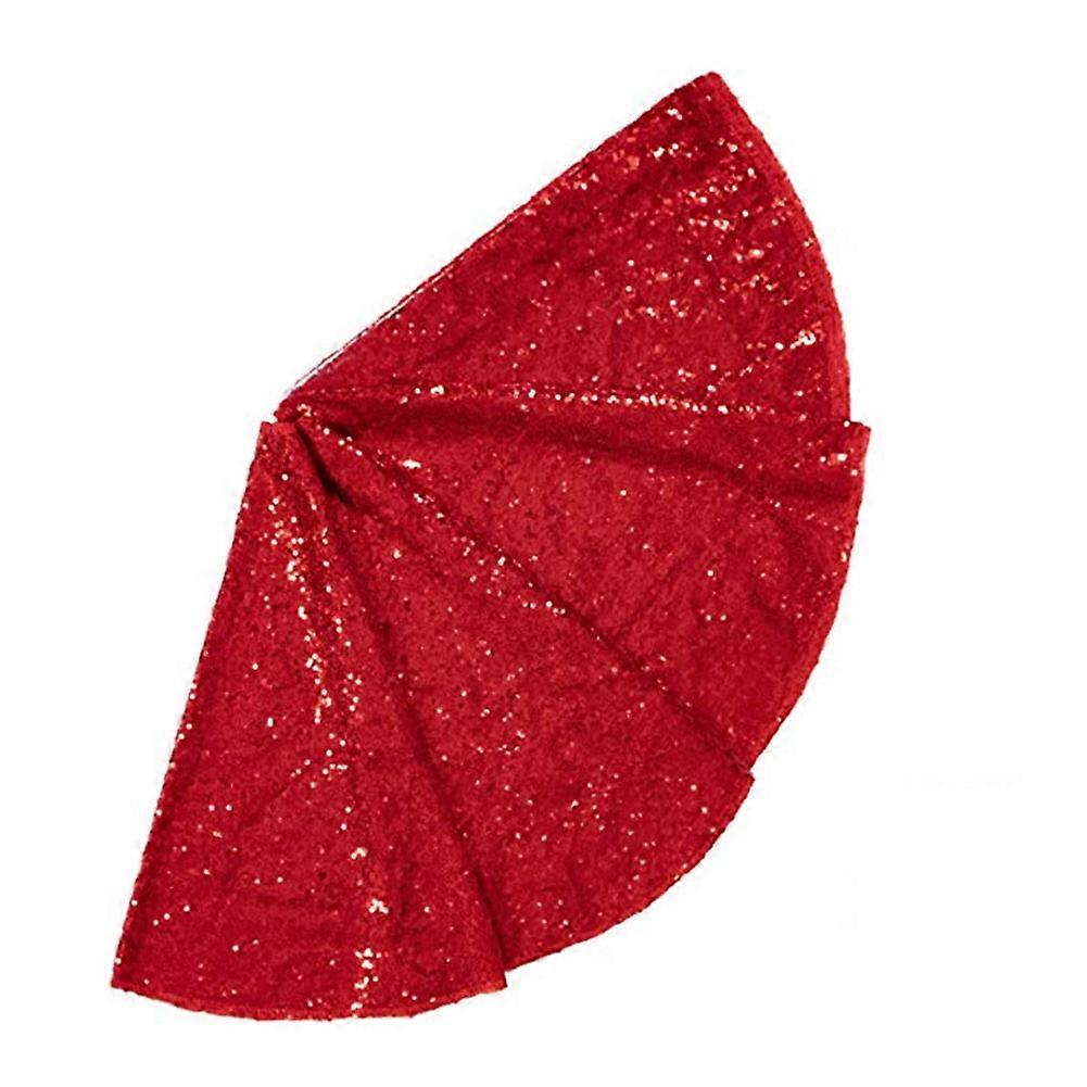 Christmas Small Tree Skirt, 36 Inch Sequin Tree Skirt for Tree Sparkle Xmas Tree Mat for Christmas D