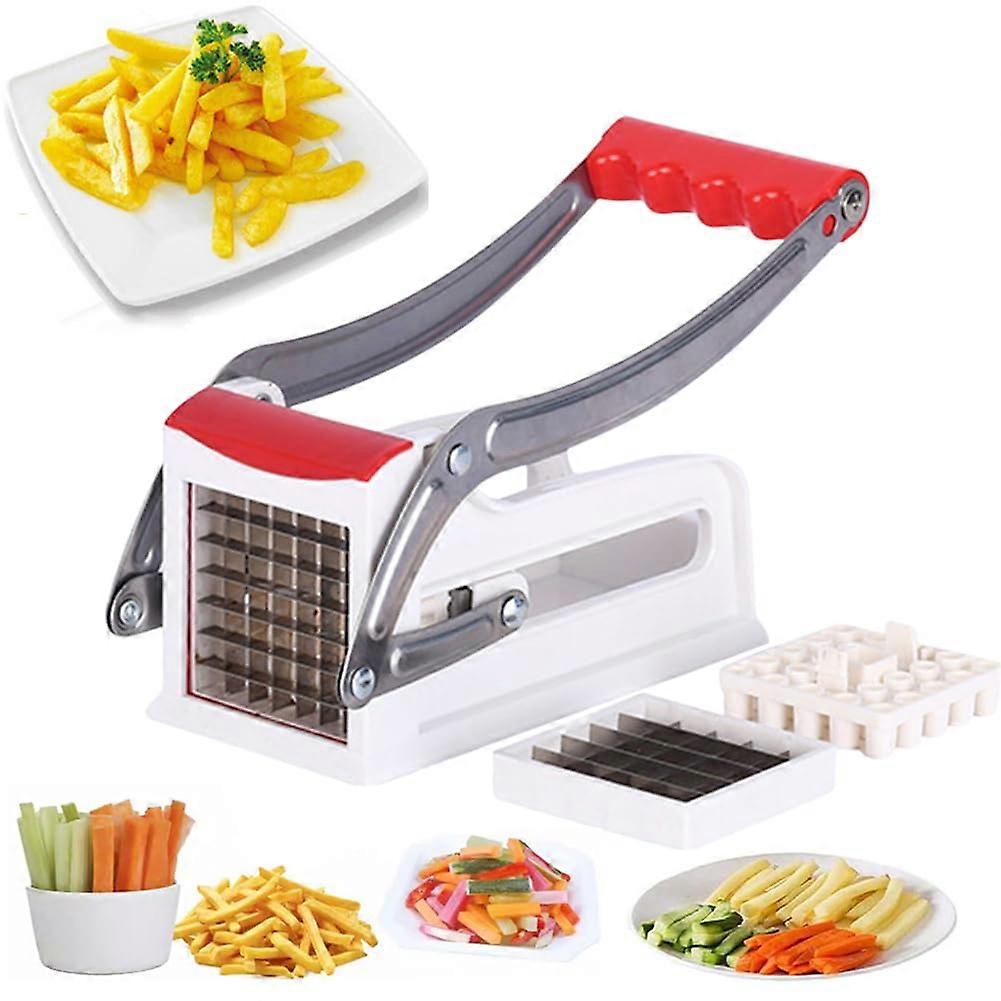 Safe Mandoline Slicer Vegetable Cutter with Stainless Steel Blade, Manual Potato and French Fry Cutter for Potatoes, Carrots, Cucumbers