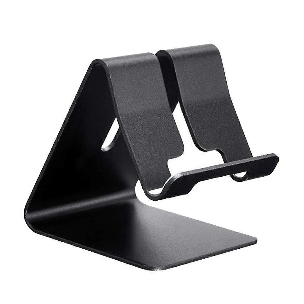 Einfache Aluminiumlegierung Handy Tablet Desktop Ständer Lazy Stand Metallständer-Schwarz