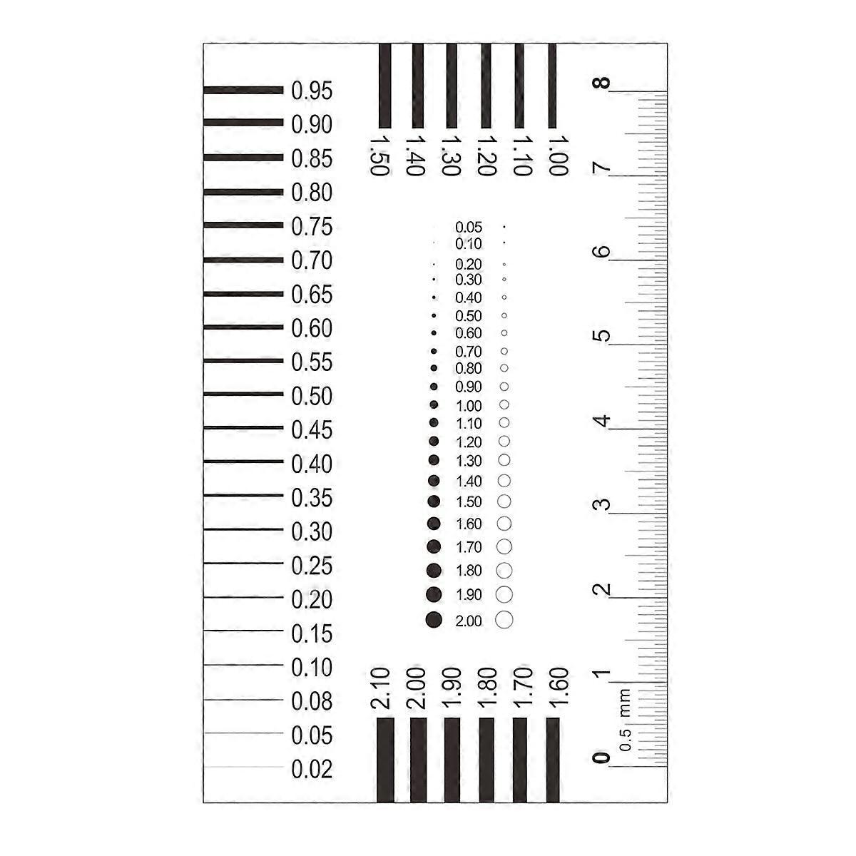 Microscope Accessories Kit with Measuring Badge Gauge, Transparent Film Ruler, Microscope Slides, Color 06-4