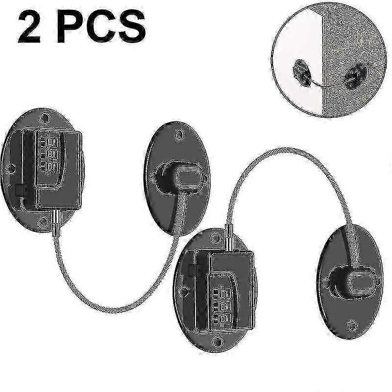 2 Pack Refrigerator Lock - Heavy Duty Combination Fridge Lock Boris