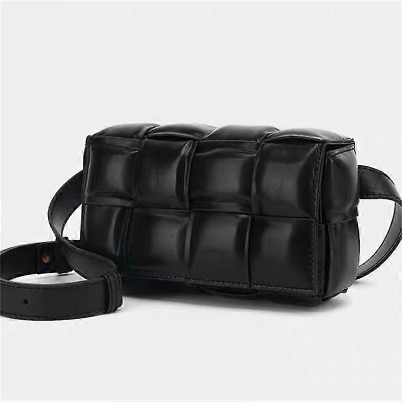 Modische Single-Shoulder-Umhängetasche mit großem gewebtem Gitter Pattern_Featured Geschenk
