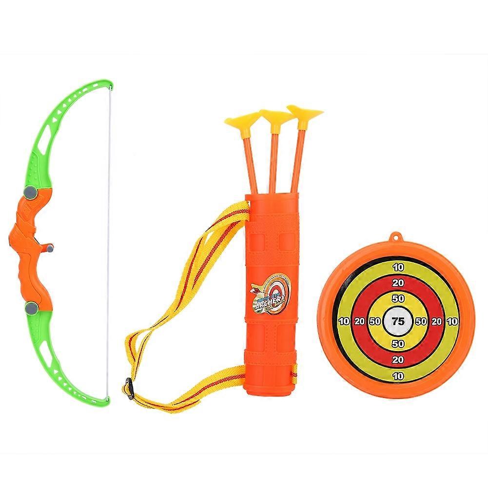 Durable Kids Archery Set Plastic Bow Soft Arrows with Scoring Target Toys for Children