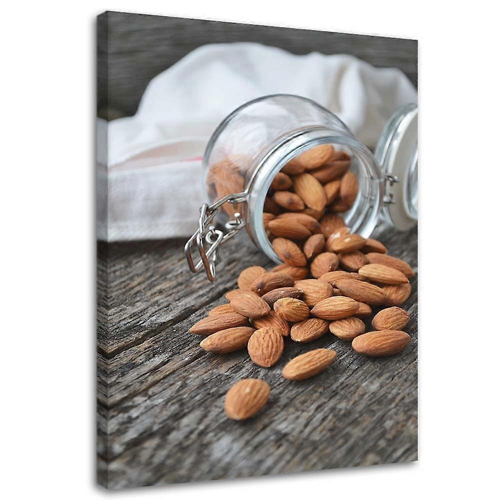 Fotobehang, Geroosterde amandelen - 60x90