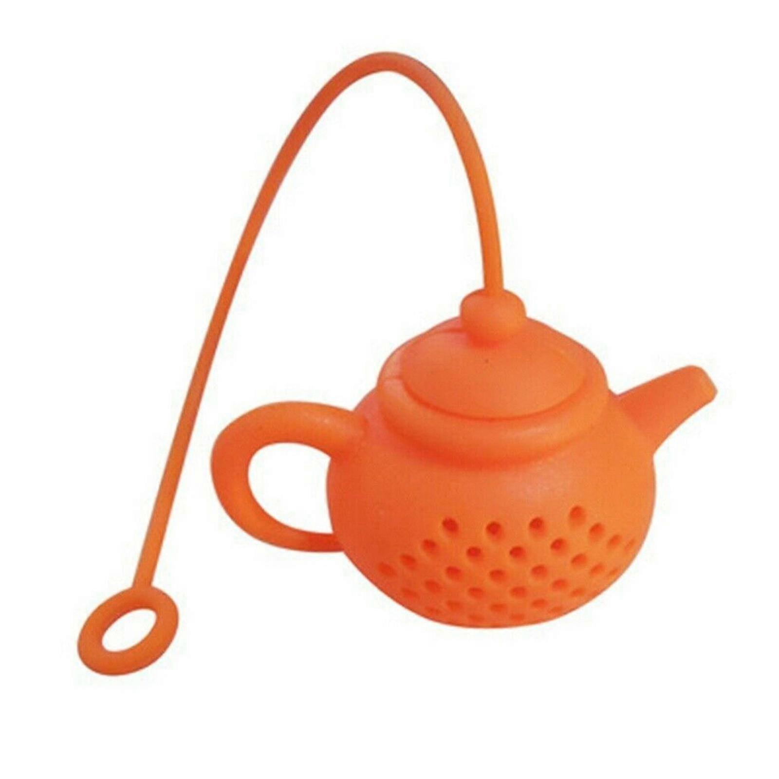 Durable Silicone Teapot-shape Tea Infuser Strainer Tea Bag Leaf Filter Diffuser