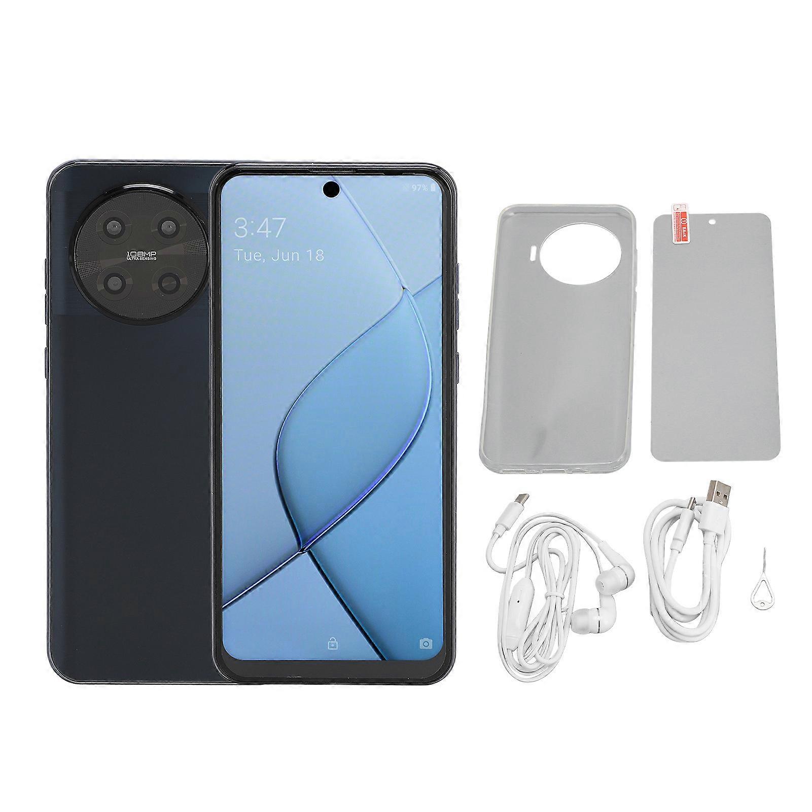 6.79inch Smartphone Android 12 12GB 256GB 8MP 32MP 4G Dual SIM 6800mAh Ultra Thin Unlocked Mobile Phone for Work Game Study