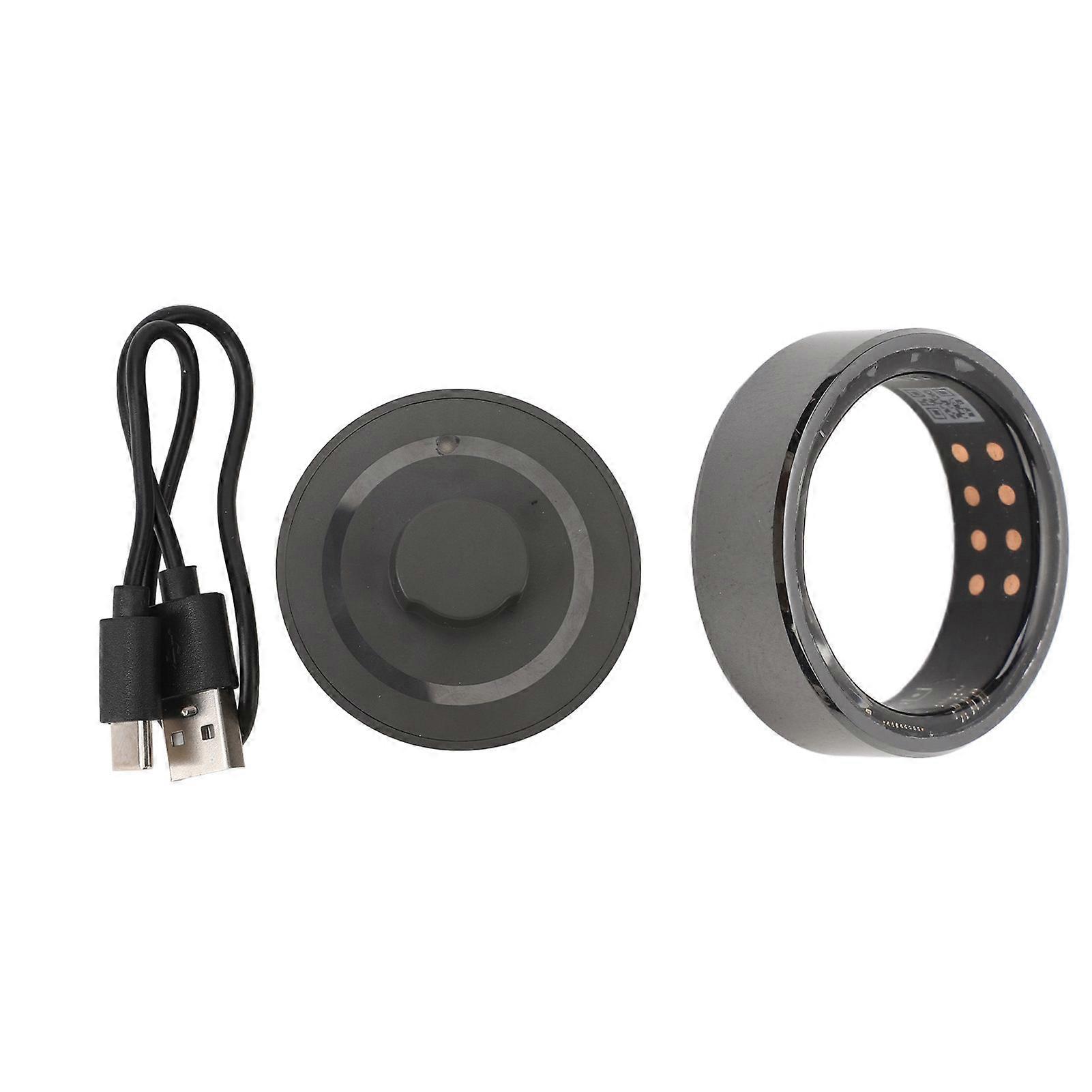 Smart Step Counter Sleep Quality Monitoring Ring Wireless Charging Sports Health Tracker Built in Battery