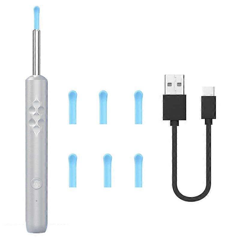 Smart HD WiFi App Connecting Visual Ear Pick Set Metal Integrated Ear Spoon, Standard Version - Whit