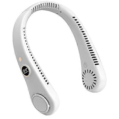 Portable Neck Fan, 5 Speed Hanging Bladeless Fan, Rechargeable 360° Airflow Cooling Personal Fan