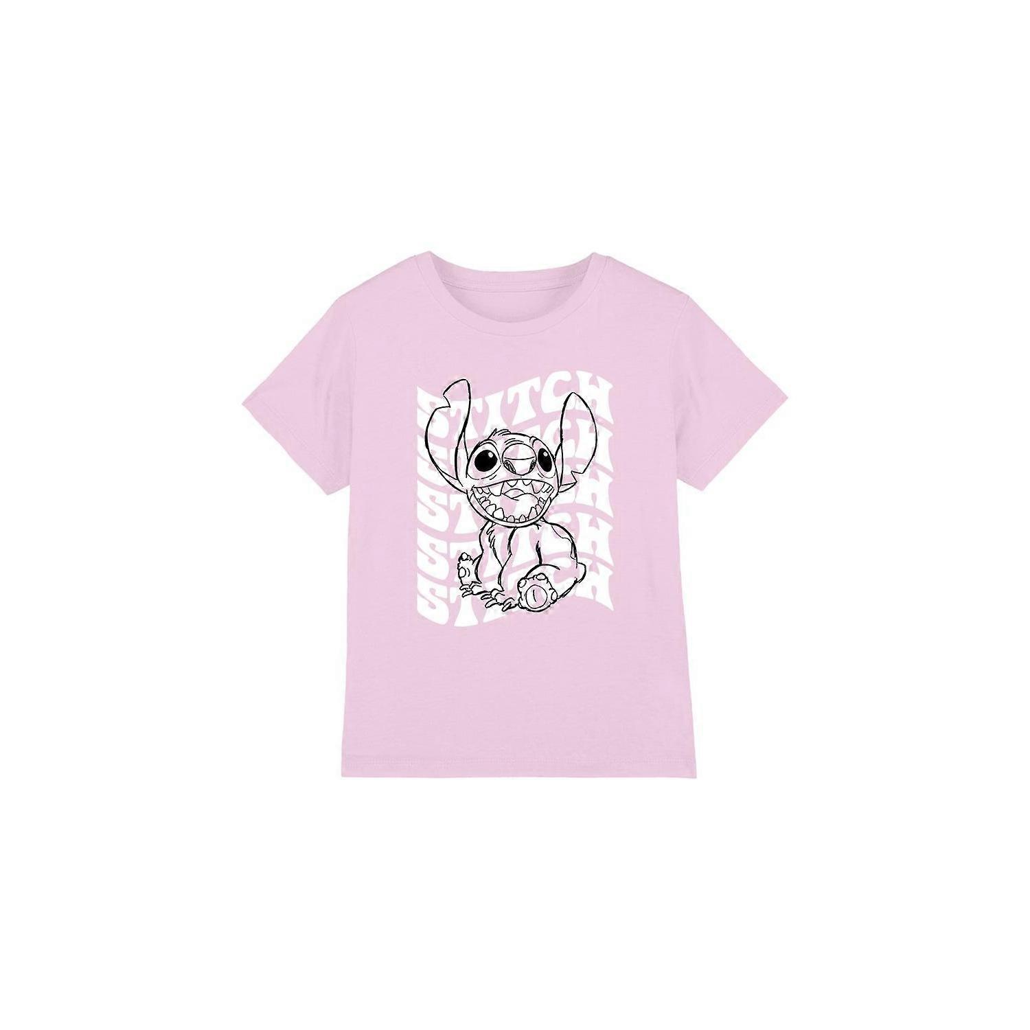 Lilo & Stitch Maglietta per bambini/bambini Sketch Name Repeat