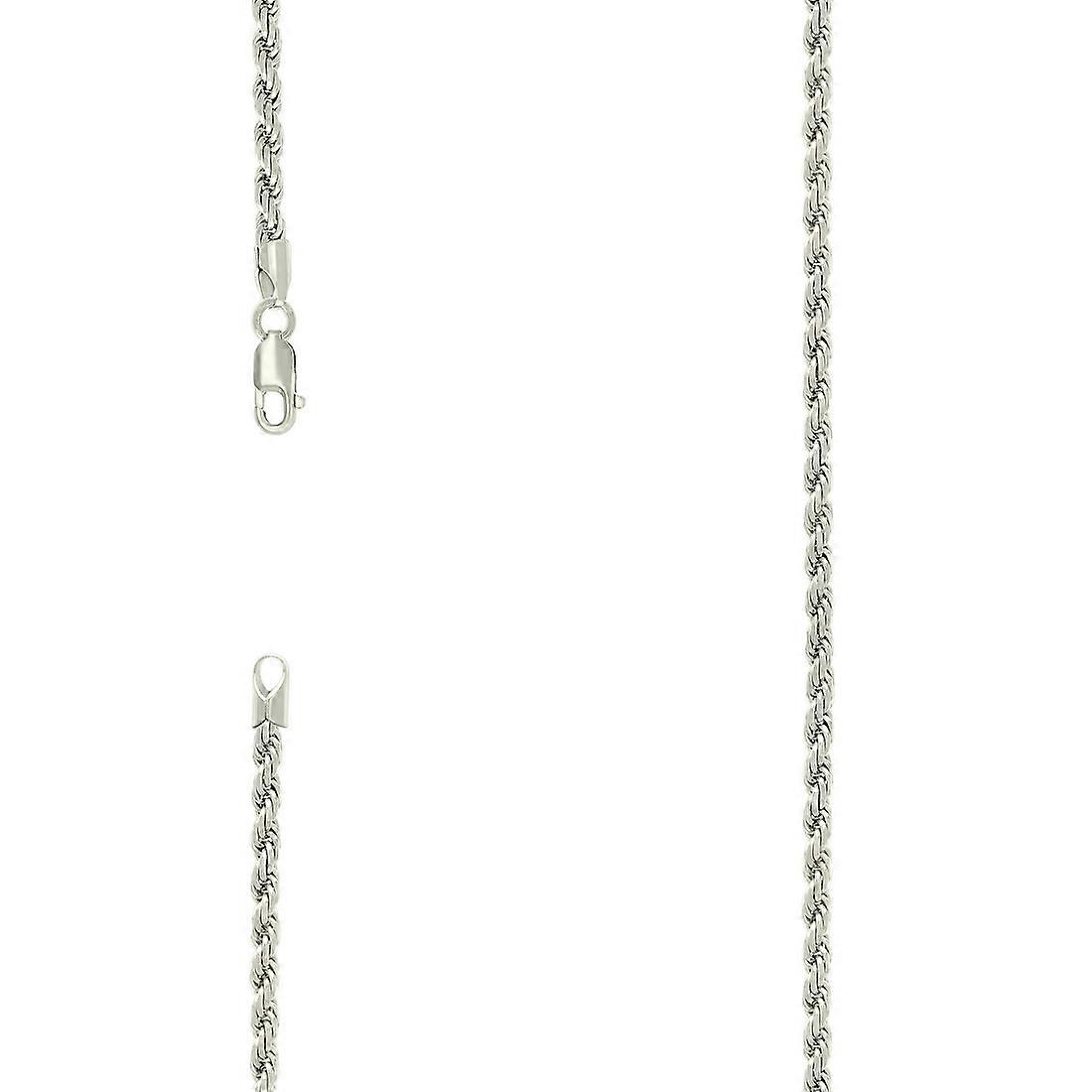 925 Sterling Silver Solid Rope Chain-Silver 3.5mm Anklet-Anklet for Women and Men - Length: 7 to 9