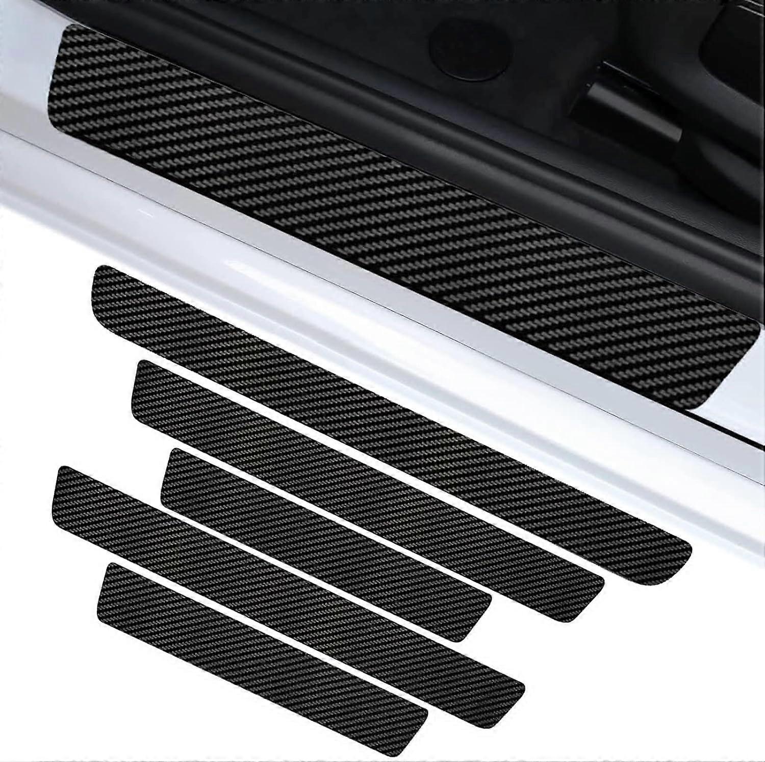 Car Carbon Fibre Door Sills Pack of 5 for Ranger Pick-up 2011-2023 2024, Scratch Protection Accessory, Custom Fit