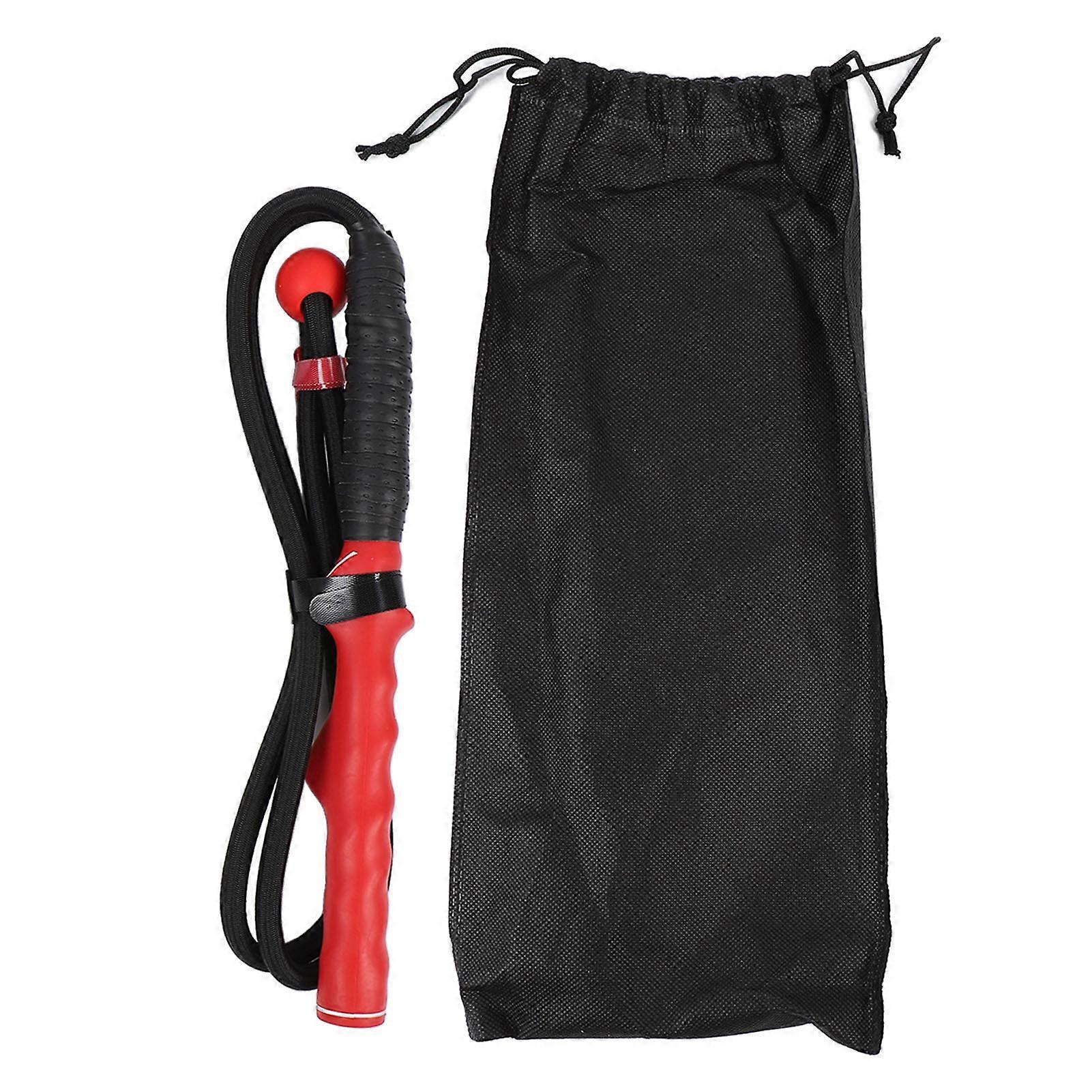 Swing Trainer with Ball Nylon Rubber Adjustable Anti Slip Swing Speed Training Aid Warm Up Stick for Arm Strength Exercise Red