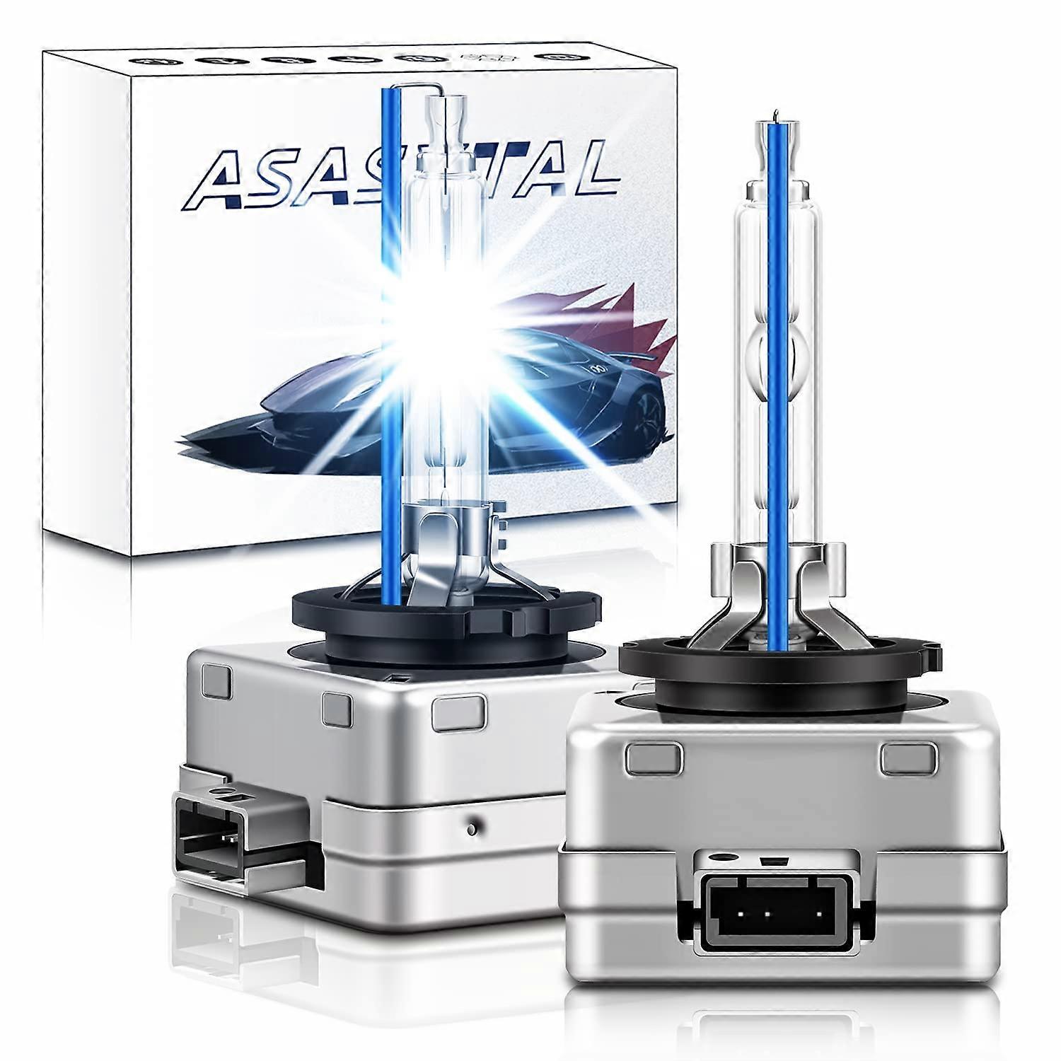 D3S Xenon Bulbs 35W 8000K Headlights Cool White High Low Beam Replacement Lamp, 2 Pack for Standard Vehicles