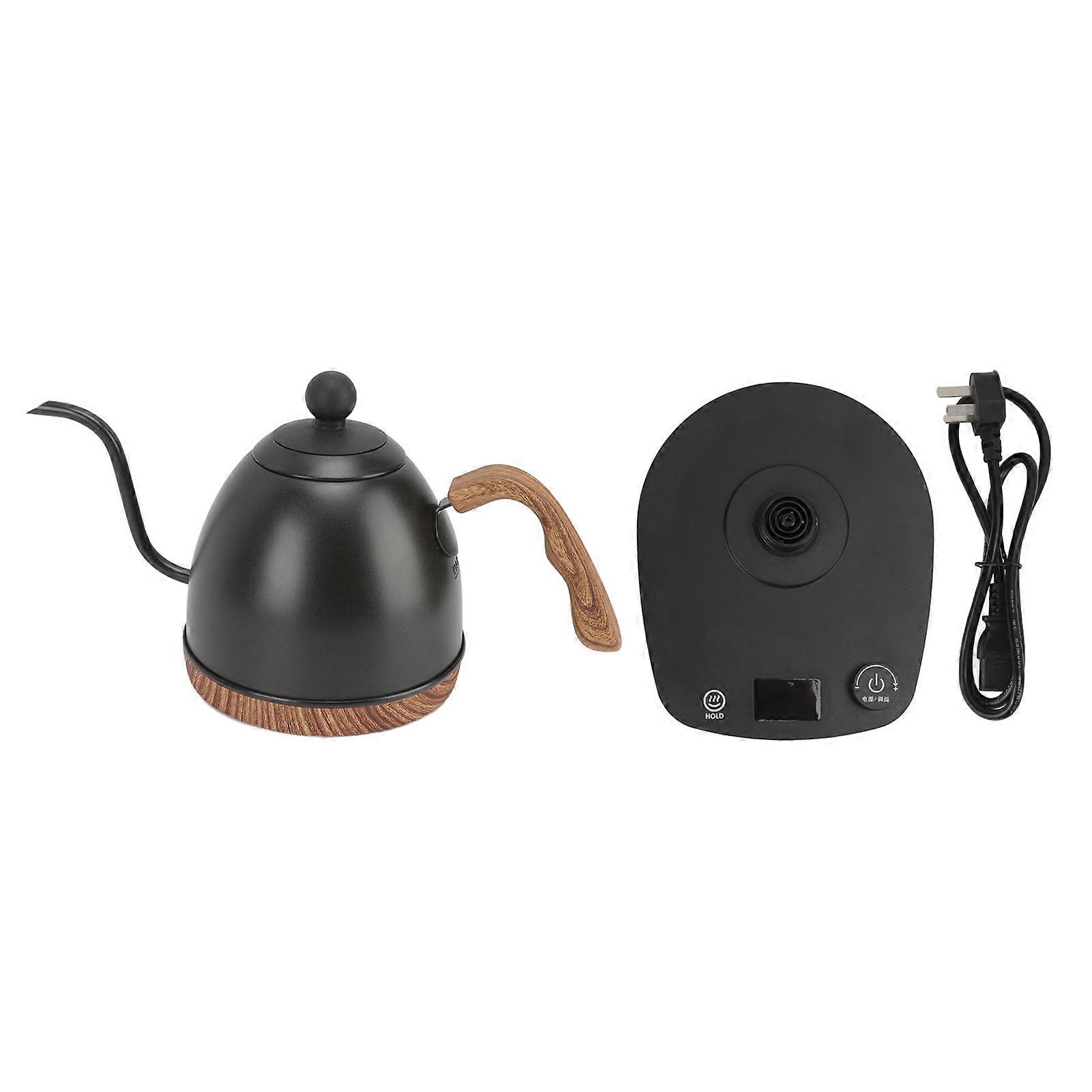 Gooseneck Kettle LCD Display Smart Temp Control 304 Stainless Steel Electric Coffee Pot for Home 600ml