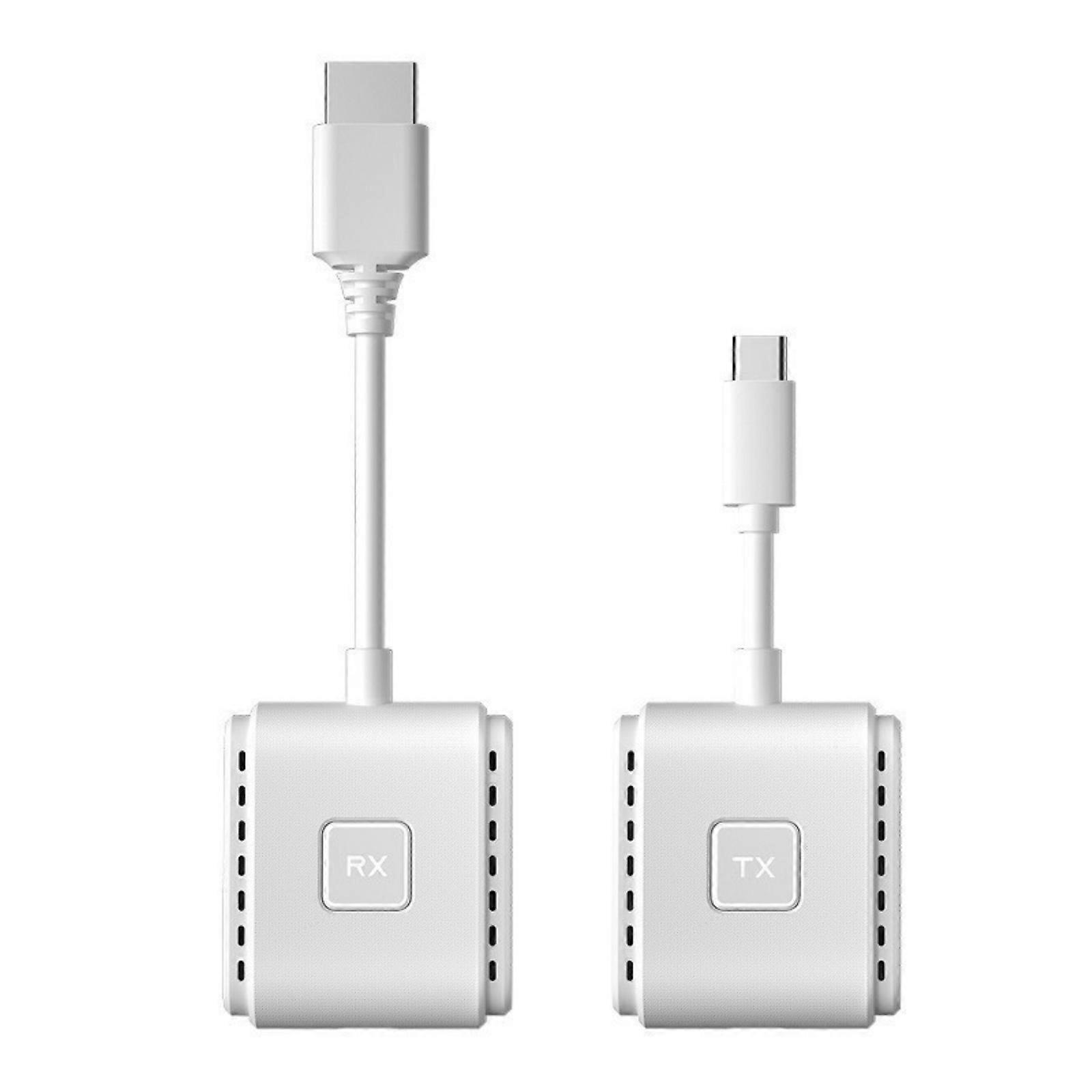 4K Wireless HDTV Extender Kit For Effortless Video And Audios Streaming Over Long Distances Without Wiring Or Driver  White