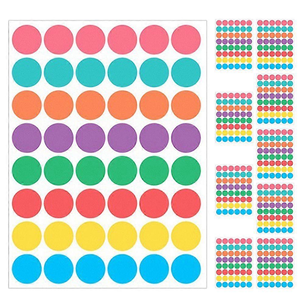 10 Sheets Round Label Stickers Adhesive Dots Label Printer Printable Sticker Blank Labels Sticker Blank Large Mailing Labels