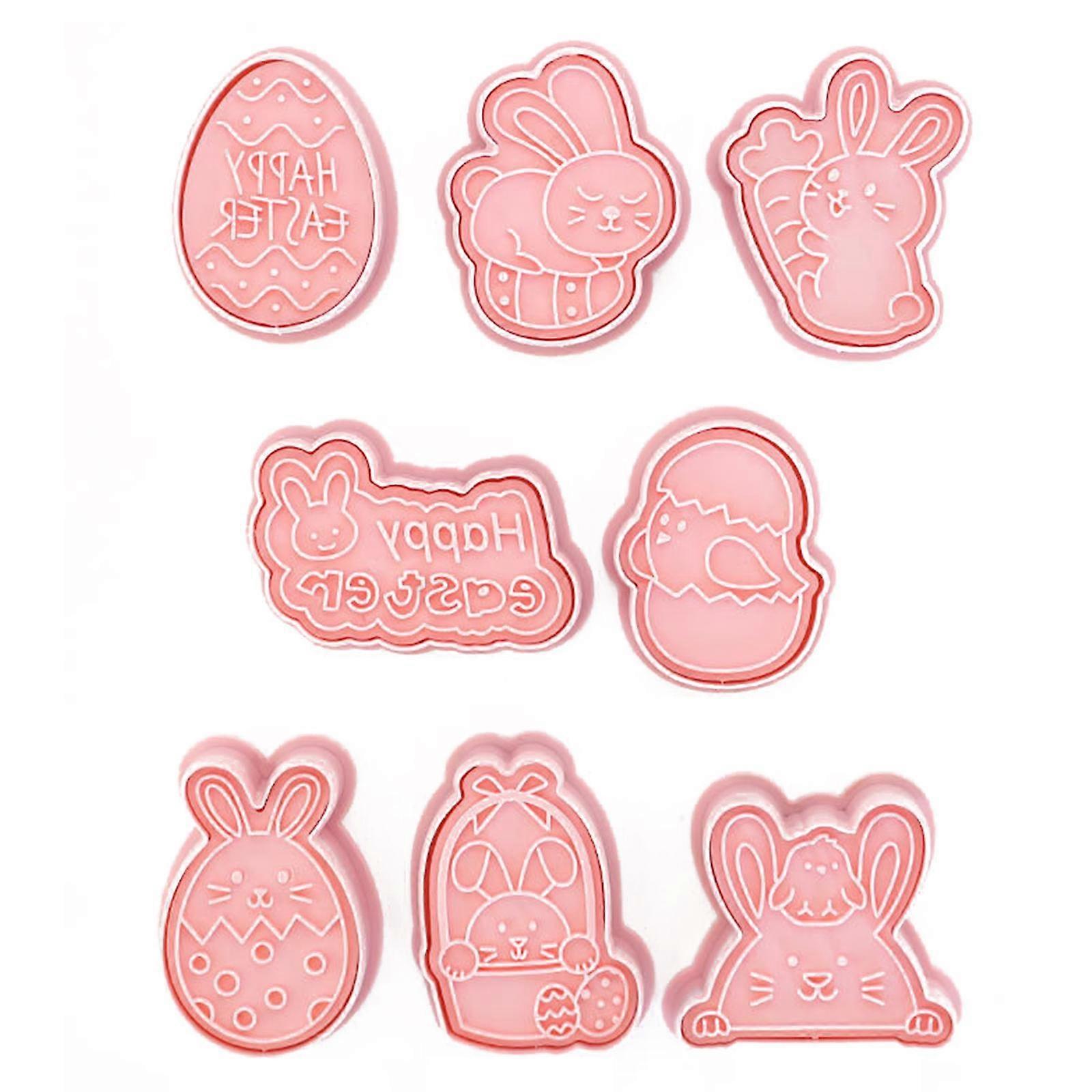 Påske cookie cutters sæt 6 stykker cookie stempel kiks forme