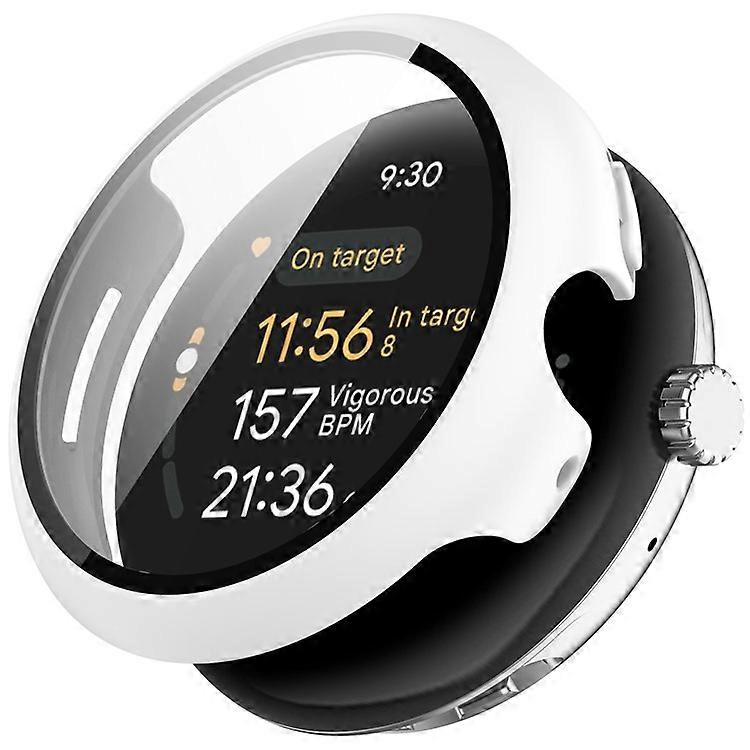 Compatible For Google Pixel Watch 3 41mm Watch Case Hard PC Cover with Tempered Glass Screen Film