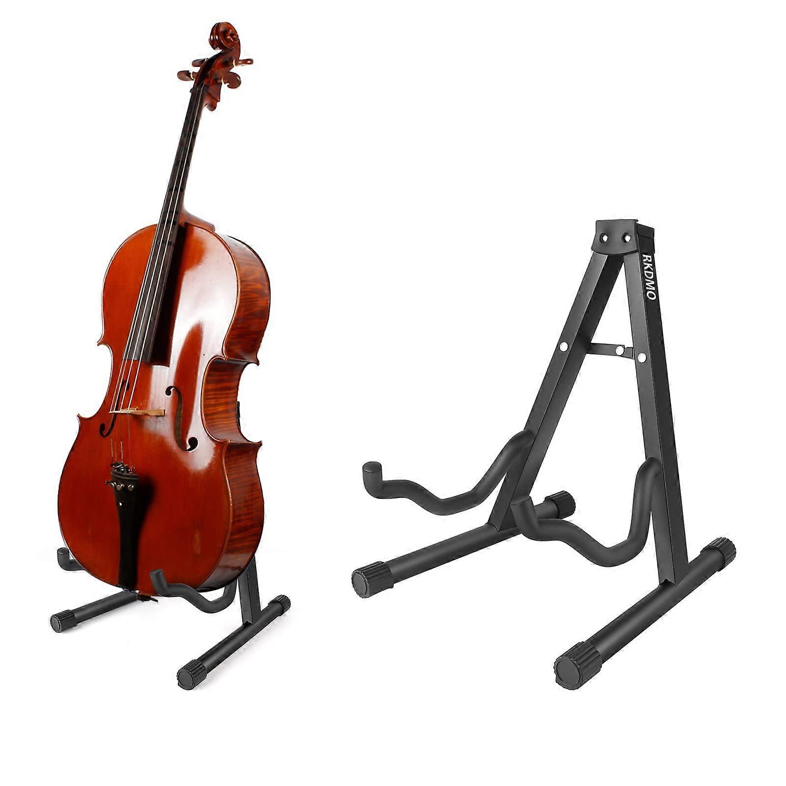 Cello Stand Adjustable, Folding Support for 1/84/4 Cellos, Black