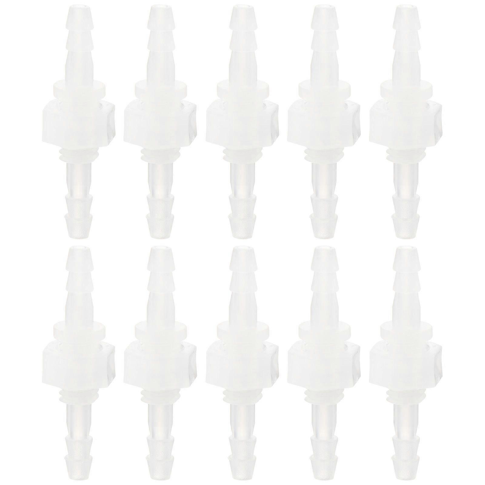 10pcs Hose Barb Thru-Bulk Bulkhead Fitting Plastic Straight Union Adapter