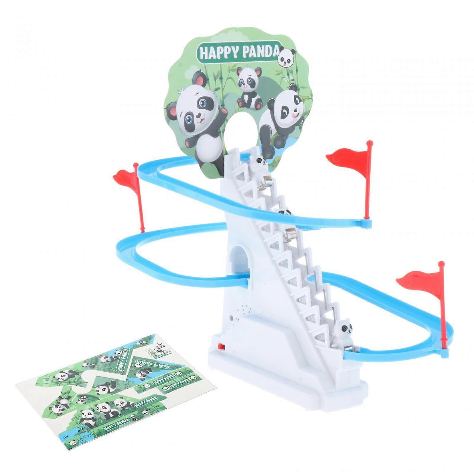 Panda Climbing Toys with Lights and Music Fine Motor Skill Race Track Game Set