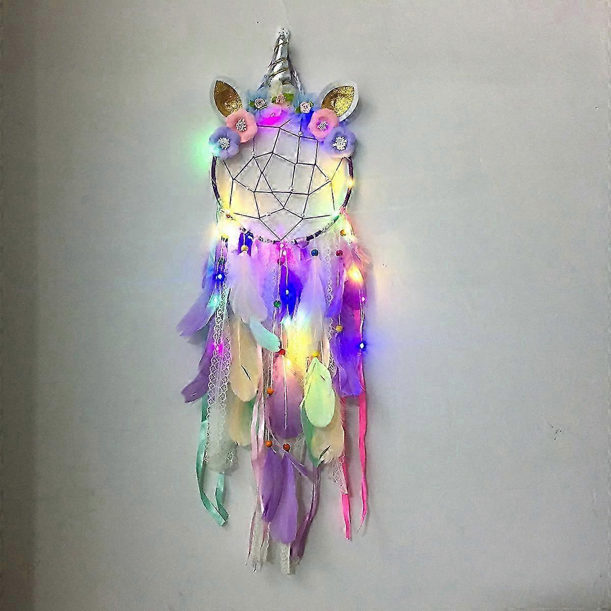 Unicorn Dream Catcher Wall Hanger Purple