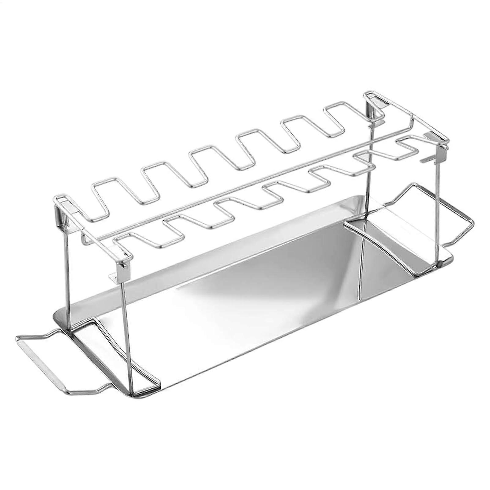 Grill chicken leg stand – stainless steel, nonstick coated, foldable