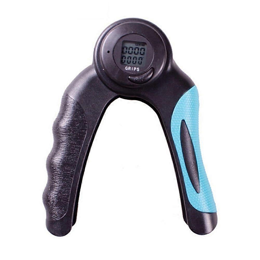 Electronic Grip Trainer Lcd Display Calorie Counting Timer Digital Grip For Fitness Black + Blue