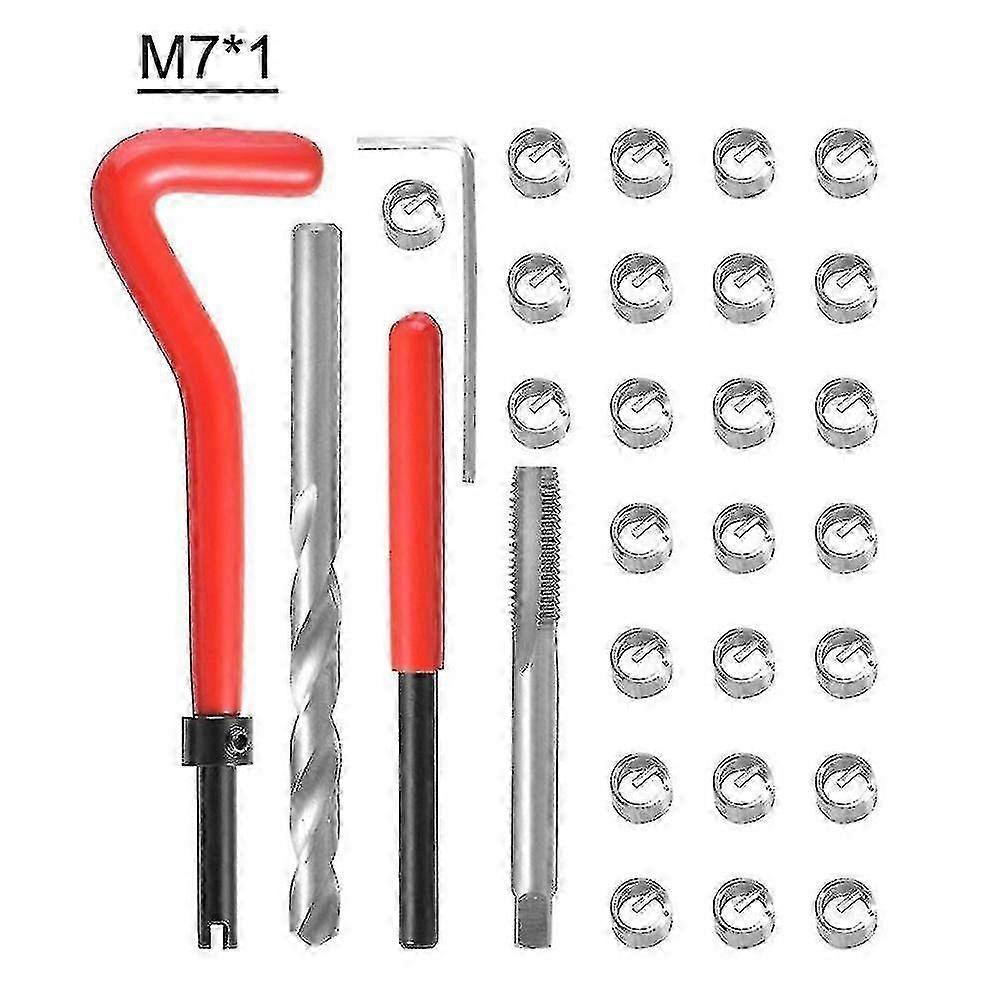 30pcs μετρικό σύνολο ενθέτων επισκευής νημάτων εξάρτηση M3 M4 M7 M9 M11 Helicoil αυτοκίνητο Pro εργαλείο σπειρών M11*1.5 -GHJK
