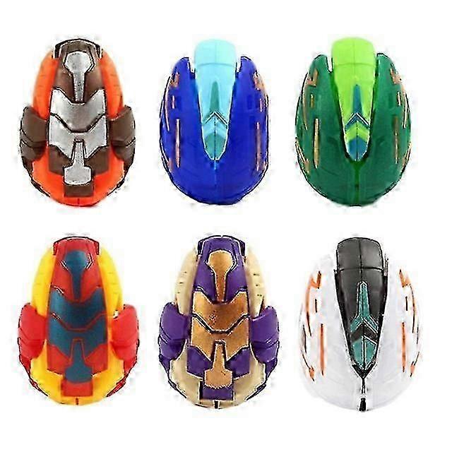 6PCS/Set Transforming Dinosaur Robots for Kids - Automatic Twisting Educational Deformation Dinosaur Eggs Designed for Boys