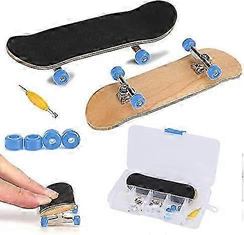 Professional Mini Alloy Finger Skateboards with Complete Wooden Maple Deck and Black Box, Suitable for Fingerboarding Enthusiasts