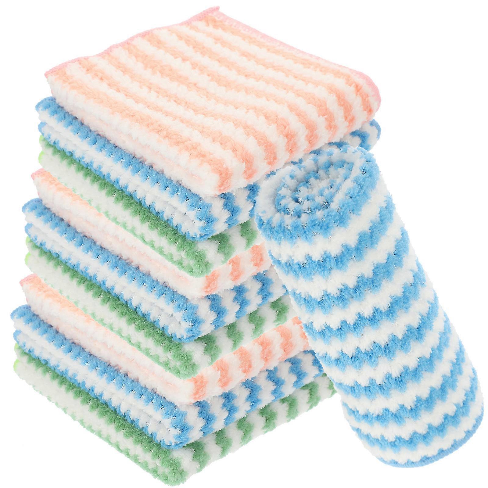 10pcs Multi Function Kitchen Dish Towels High Absorbency Microfiber Cleaning Rags for Dishes and General Use Durable and Comfortable