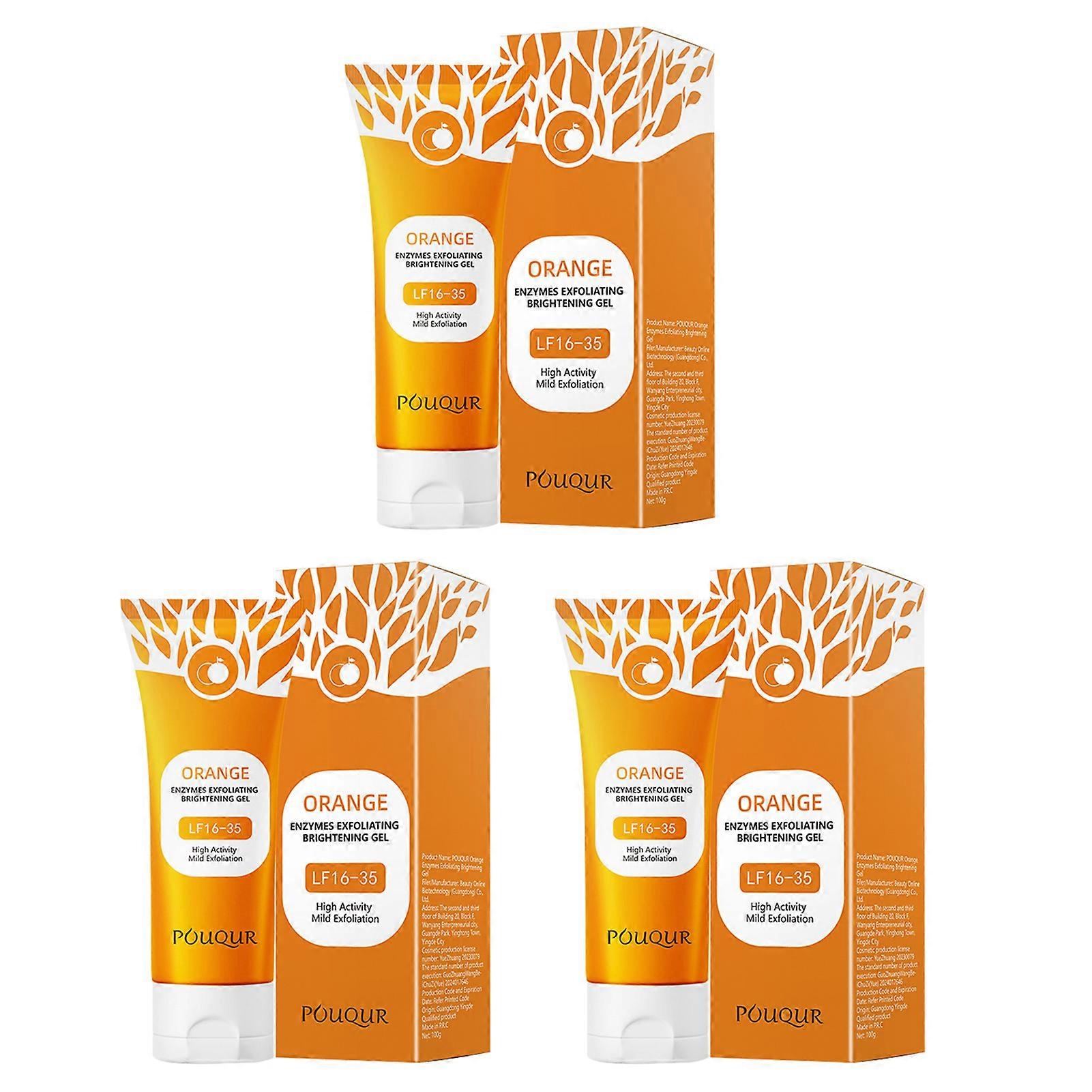 Oranges Exfoliating Gel Scrub - Brightening & Whitening Enzyme Face Scrub for All Skin Types, Deep Cleansing & Moisturizing
