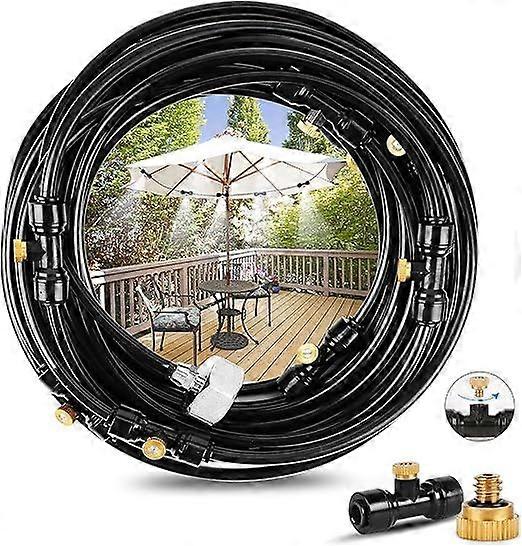 15M misting system, patio misting cooling system, garden parasol, outdoor misting hose kit