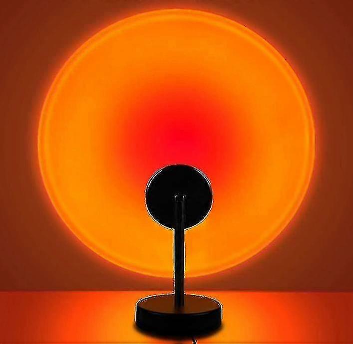 LEDサンセットランプ、5wプロジェクターレインボーライトUSB充電ホームリビングルーム寝室の装飾 -