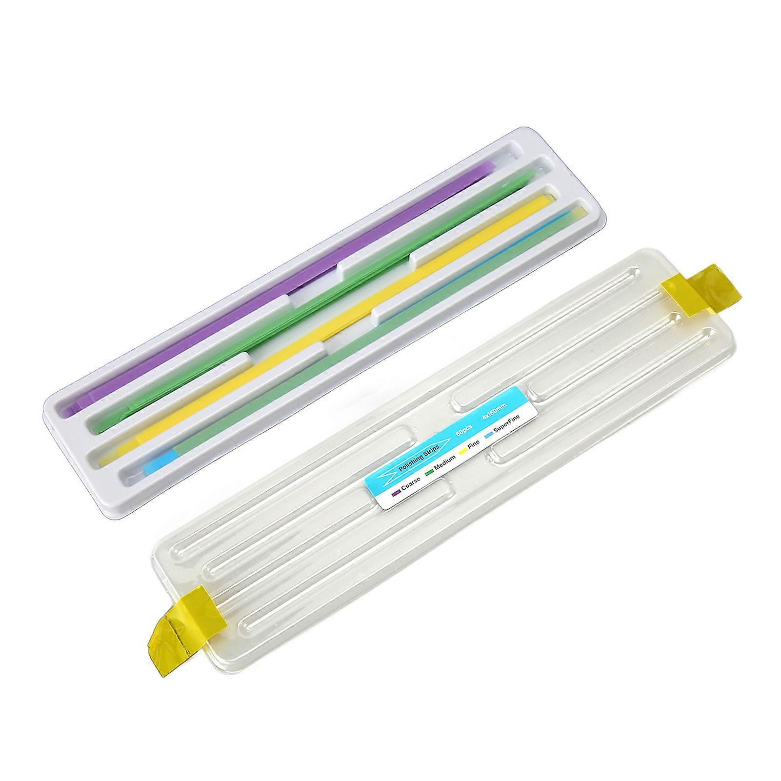 Pack of 60 Dental Abrasive Strips for Polishing, Finishing, Filing, Grinding, Sanding, 4mm x 150mm