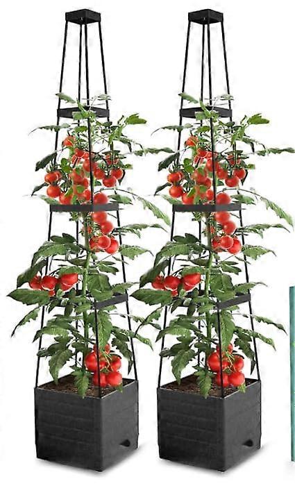 Tomato Pots with Trellis, SelfWatering Planter for Patio, Greenhouse